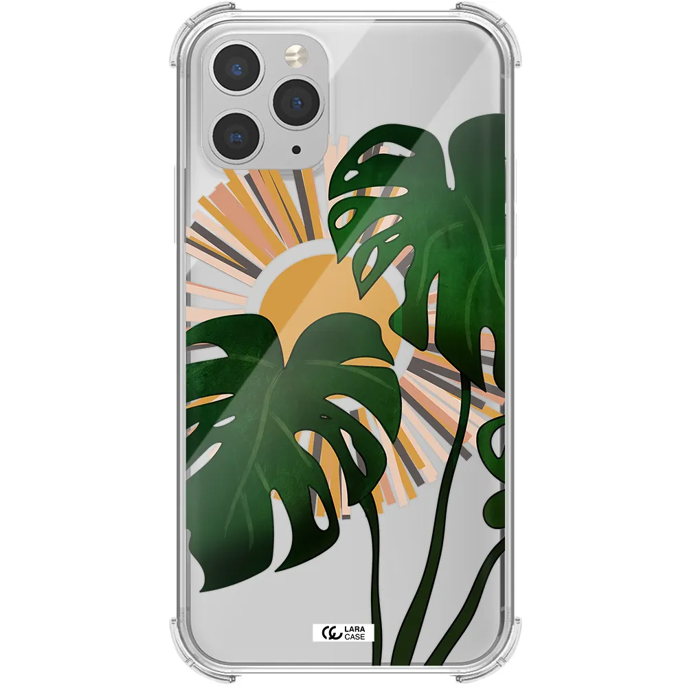 Monstera Leaf Apple iPhone 11 pro Clear PC Case