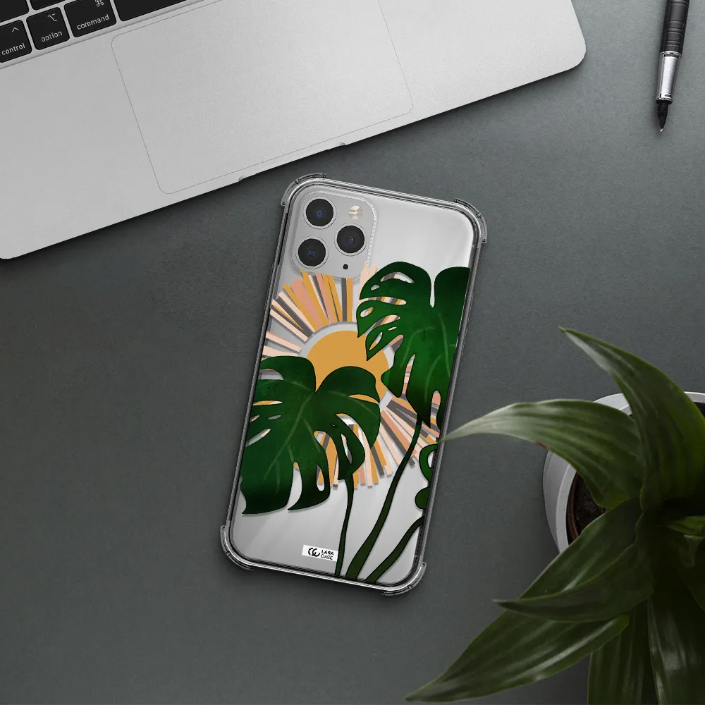 Monstera Leaf Apple iPhone 11 pro max Clear PC Case