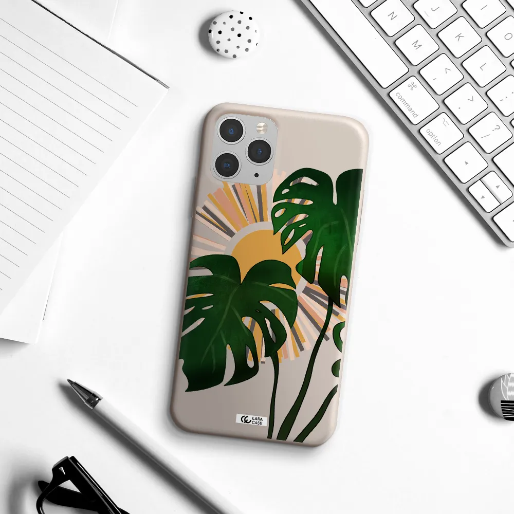 Monstera Leaf Apple iPhone 11 pro max Silicone Stone Case
