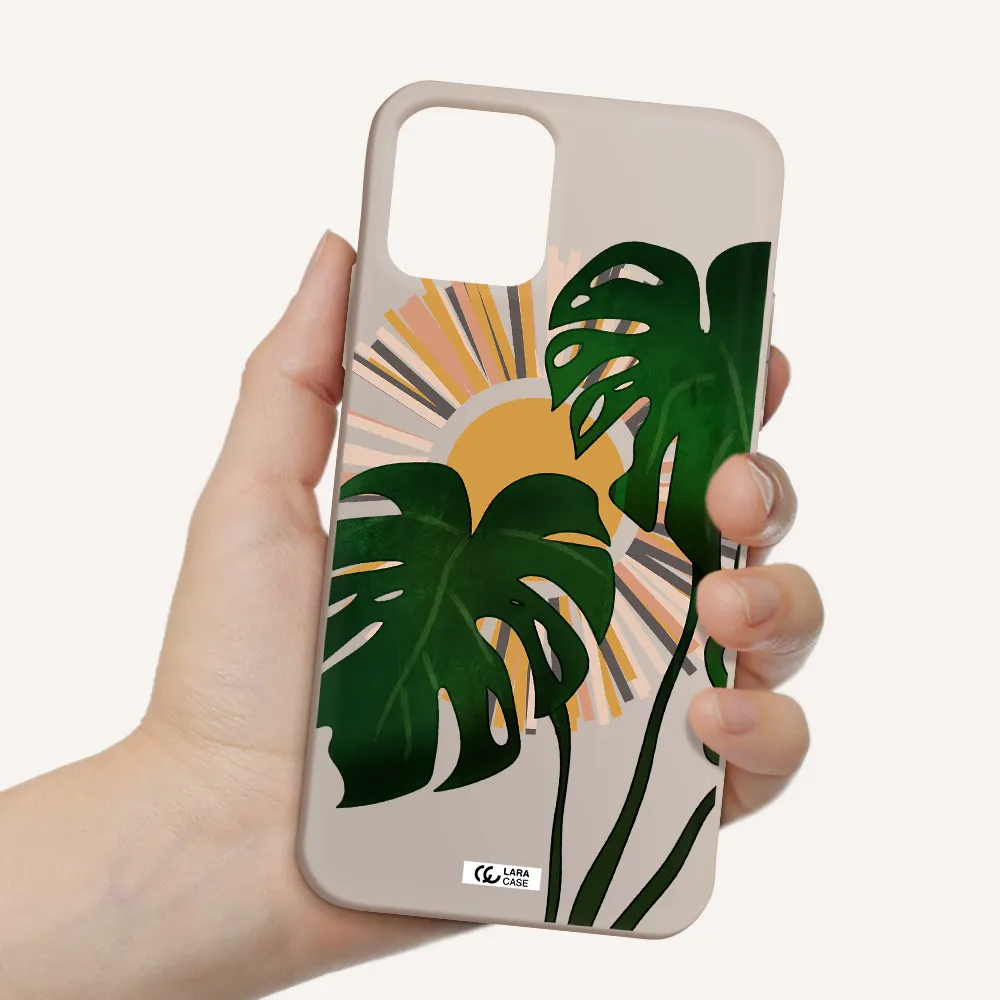 Monstera Leaf Apple iPhone 11 pro Silicone Stone Case