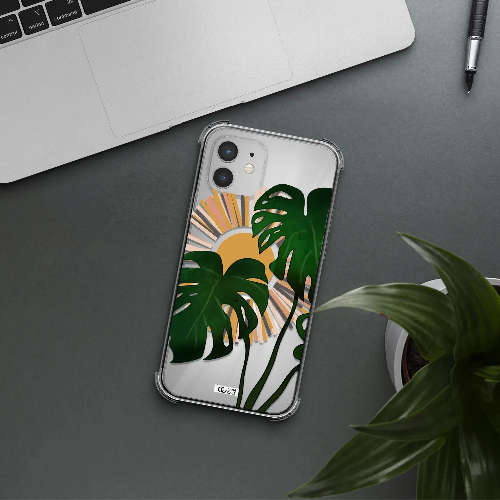 Monstera Leaf Apple iPhone 12 Clear PC Case
