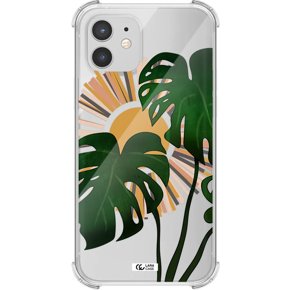 Monstera Leaf Apple iPhone 12 mini Clear PC Case