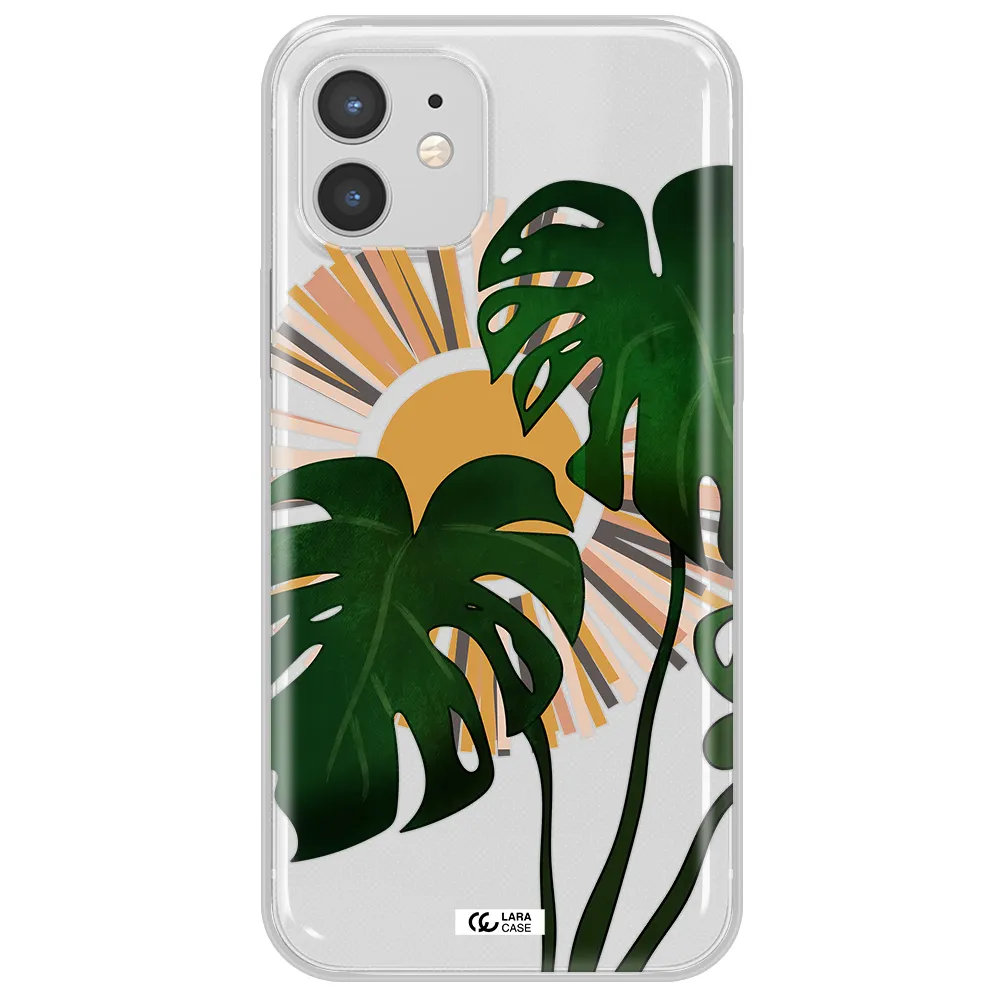 Monstera Leaf Apple iPhone 12 mini Clear TPU Case