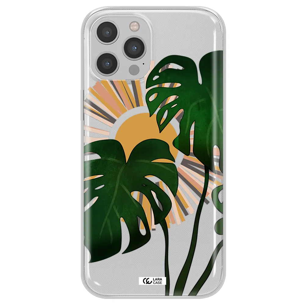 Monstera Leaf Apple iPhone 12 pro Clear TPU Case