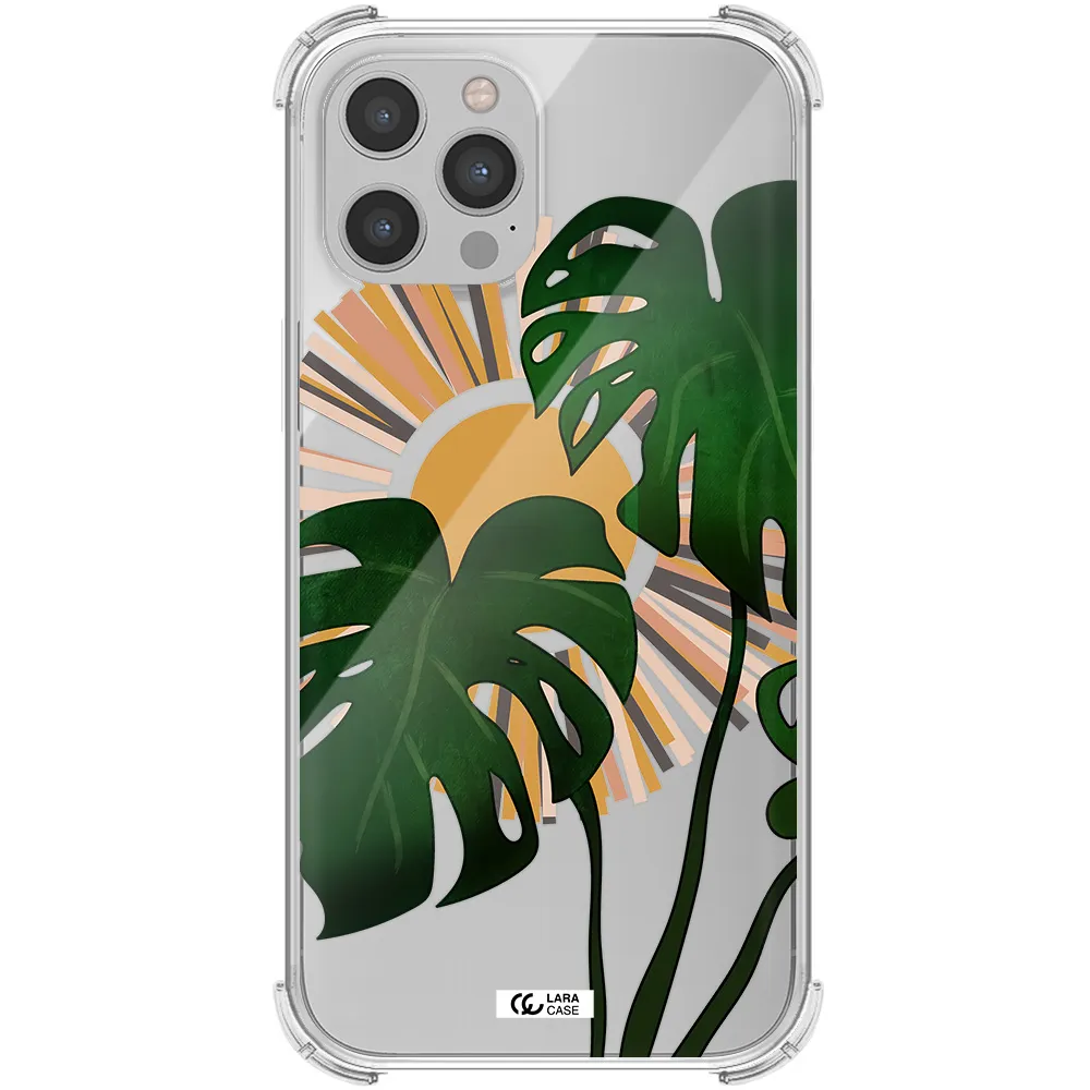 Monstera Leaf Apple iPhone 12 pro max Clear PC Case