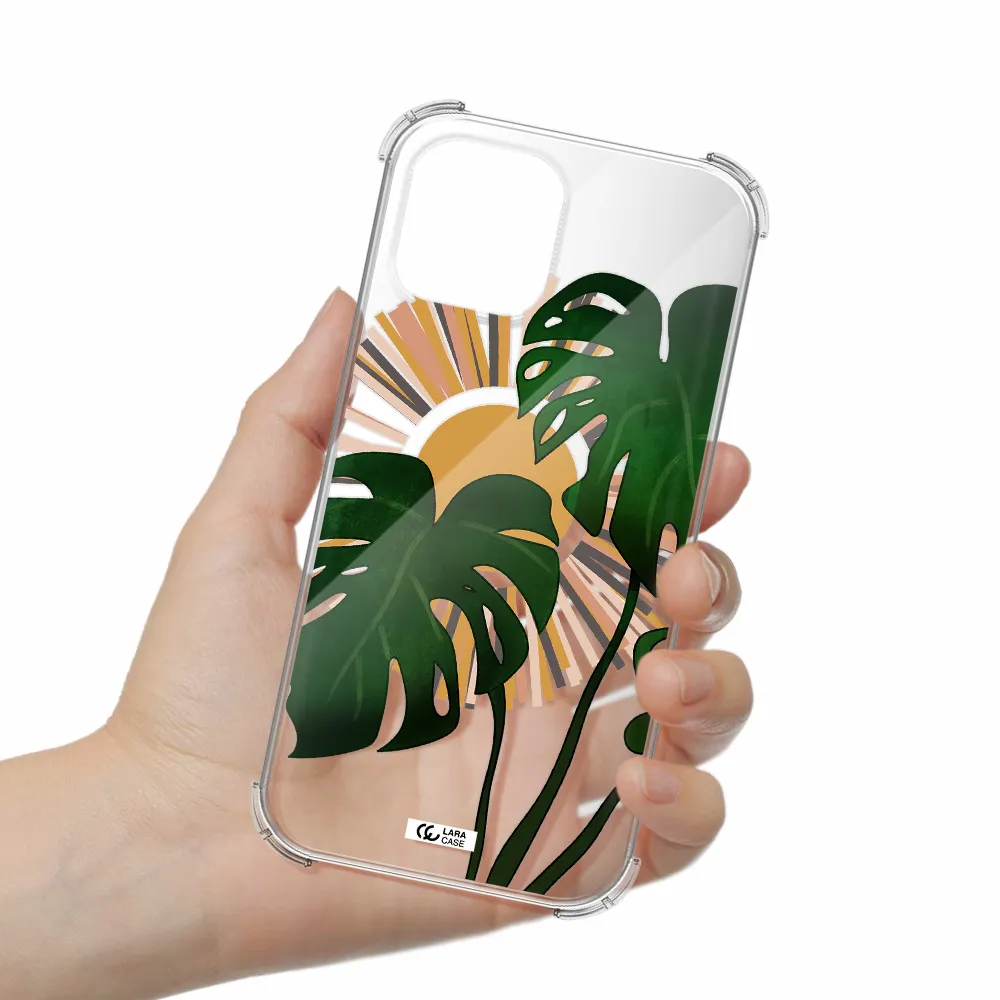 Monstera Leaf Apple iPhone 12 pro max Clear PC Case