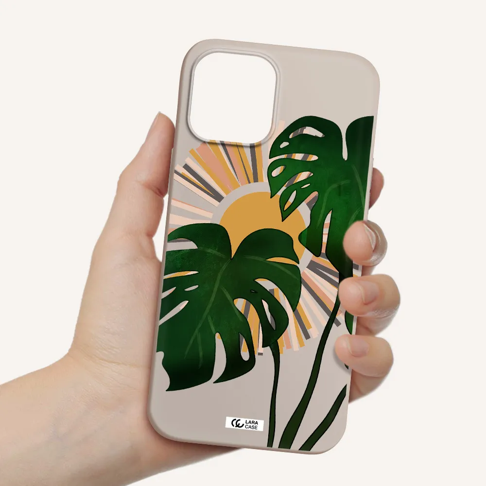 Monstera Leaf Apple iPhone 12 pro max Silicone Stone Case