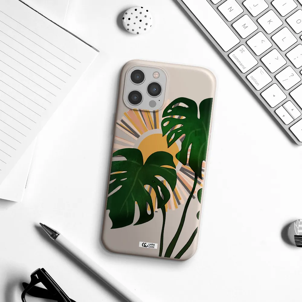Monstera Leaf Apple iPhone 12 pro max Silicone Stone Case