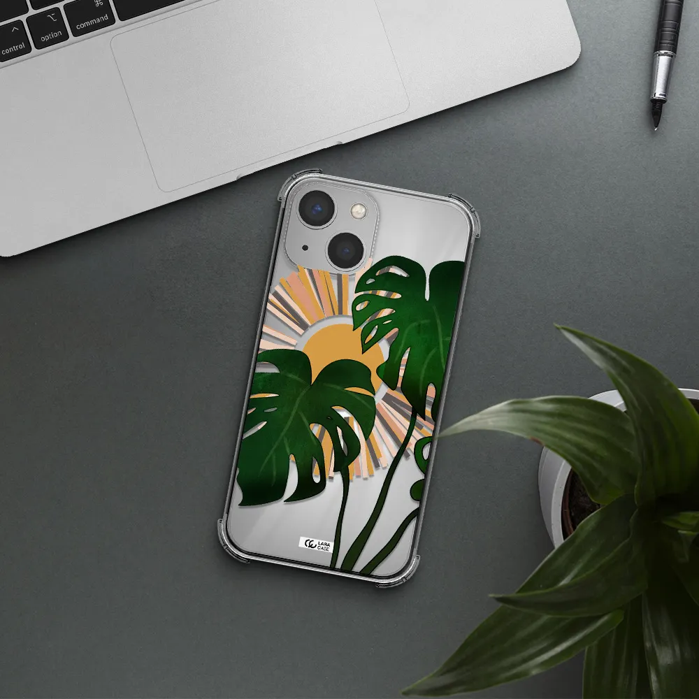 Monstera Leaf Apple iPhone 13 Clear PC Case