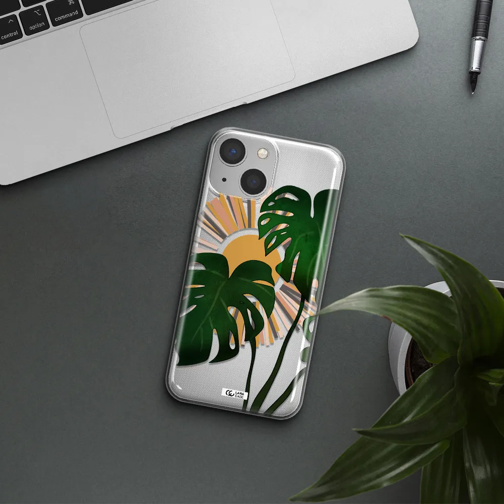 Monstera Leaf Apple iPhone 13 Clear TPU Case