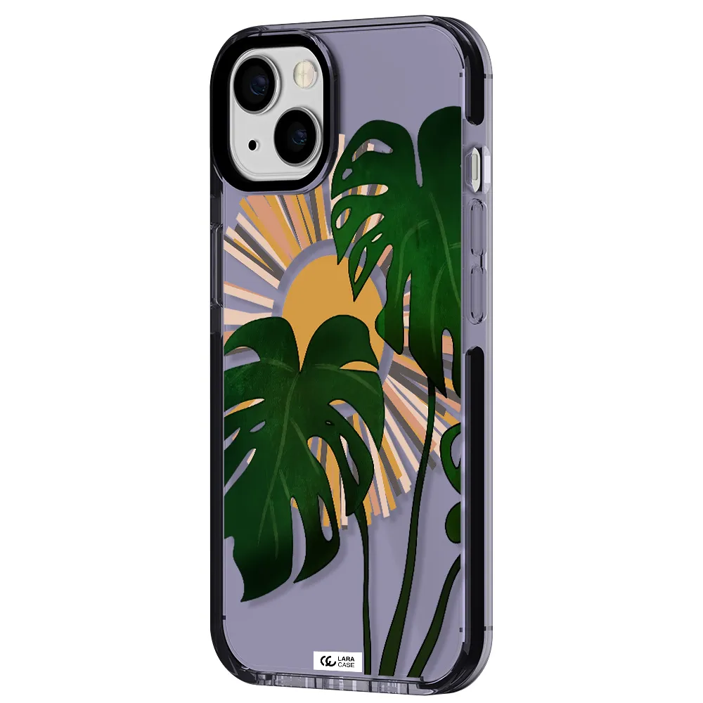 Monstera Leaf Apple iPhone 13 impact Lilac Case