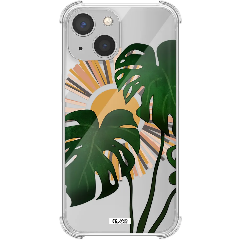 Monstera Leaf Apple iPhone 13 mini Clear PC Case