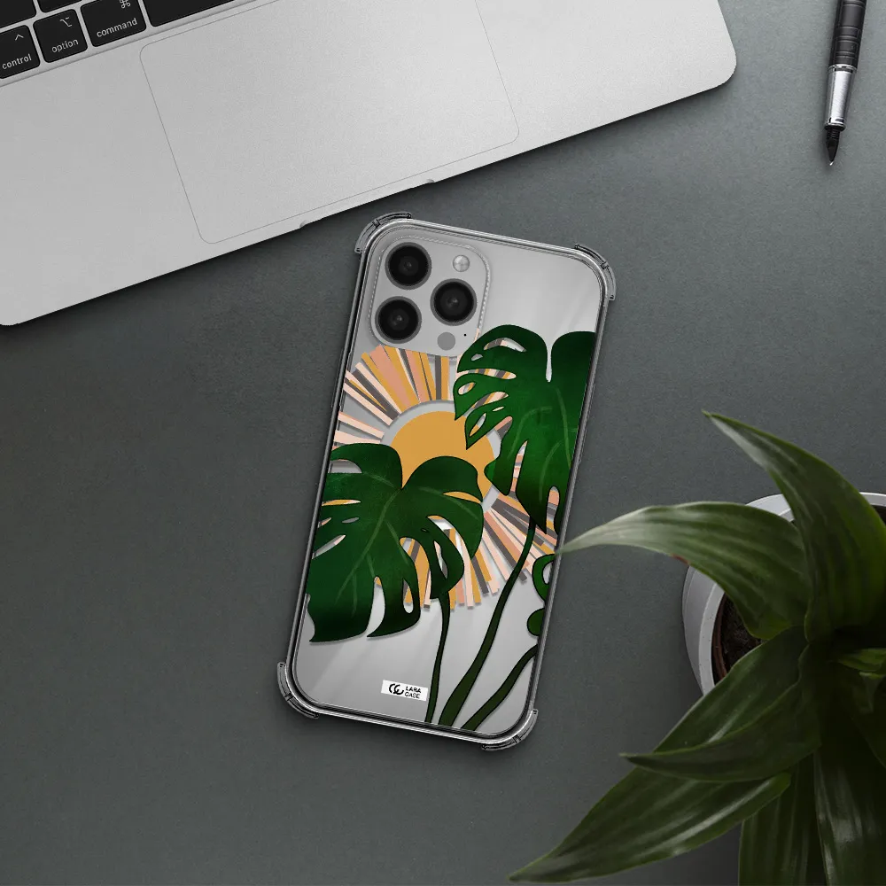 Monstera Leaf Apple iPhone 13 Pro Clear PC Case