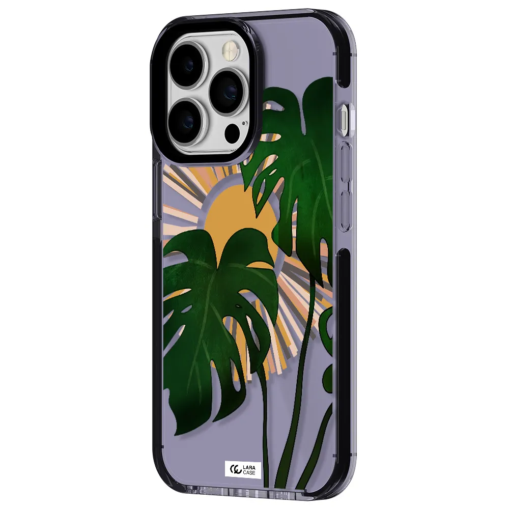 Monstera Leaf Apple iPhone 13 Pro impact Lilac Case
