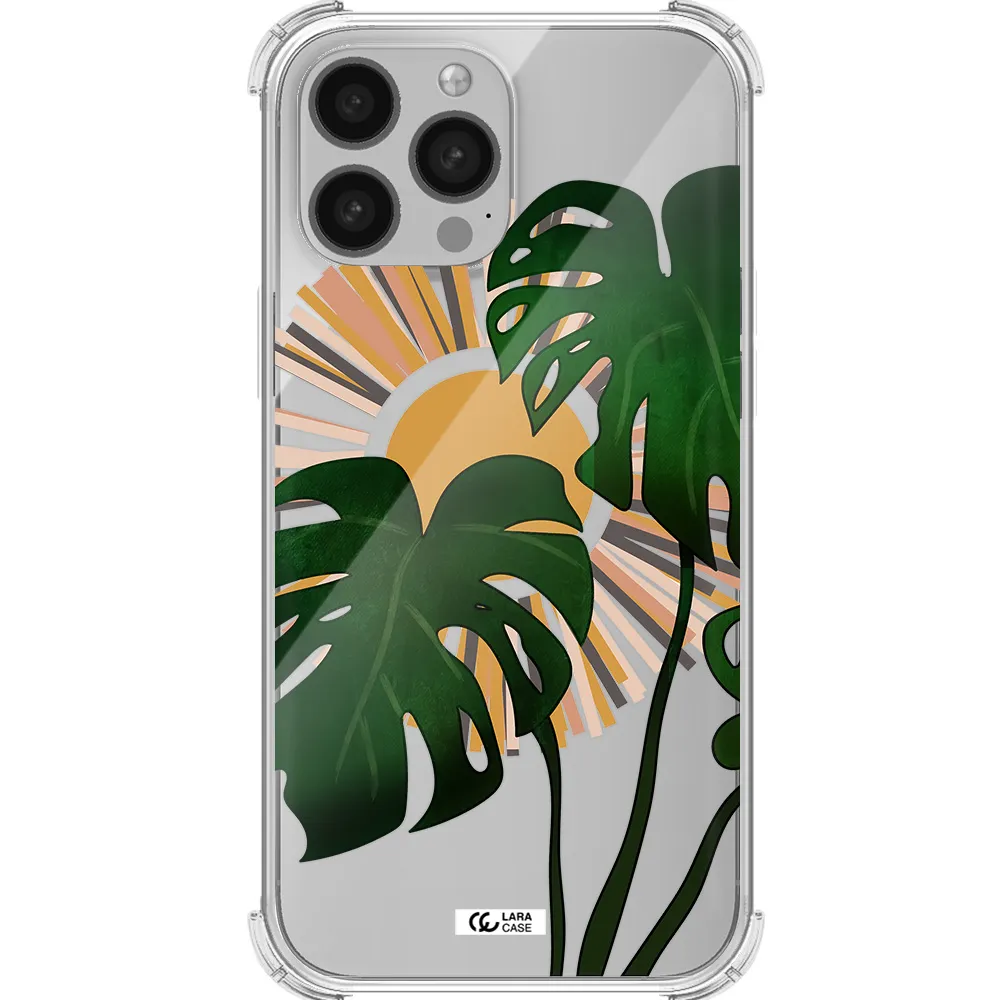 Monstera Leaf Apple iPhone 13 Pro Max Clear PC Case