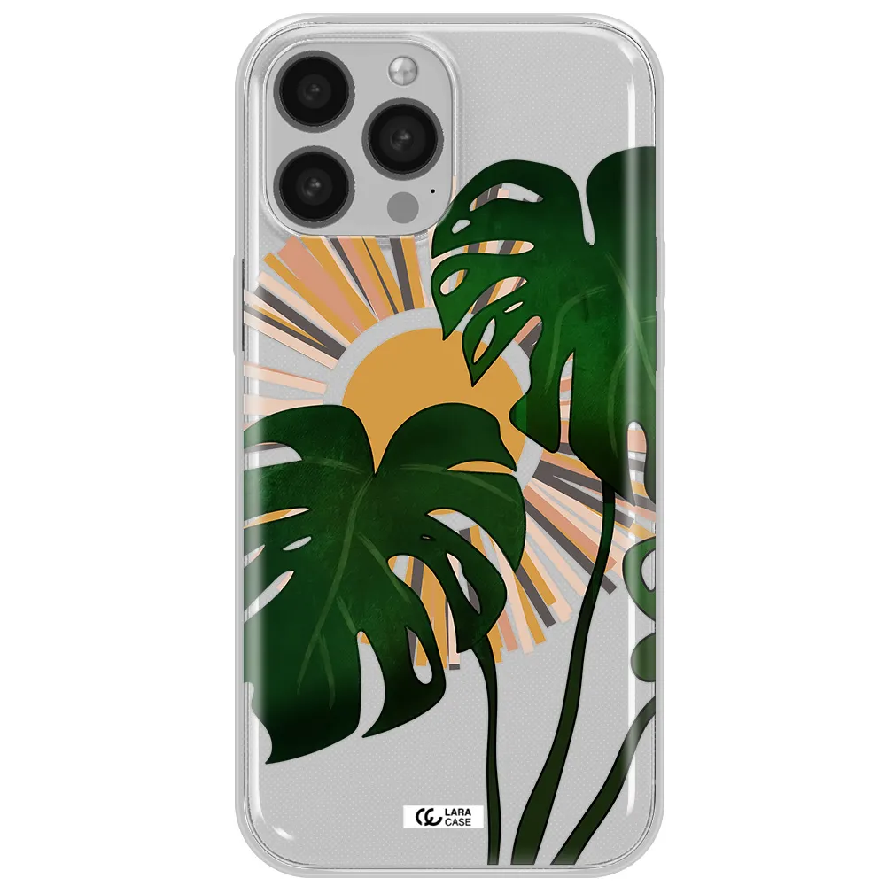 Monstera Leaf Apple iPhone 13 Pro Max Clear TPU Case