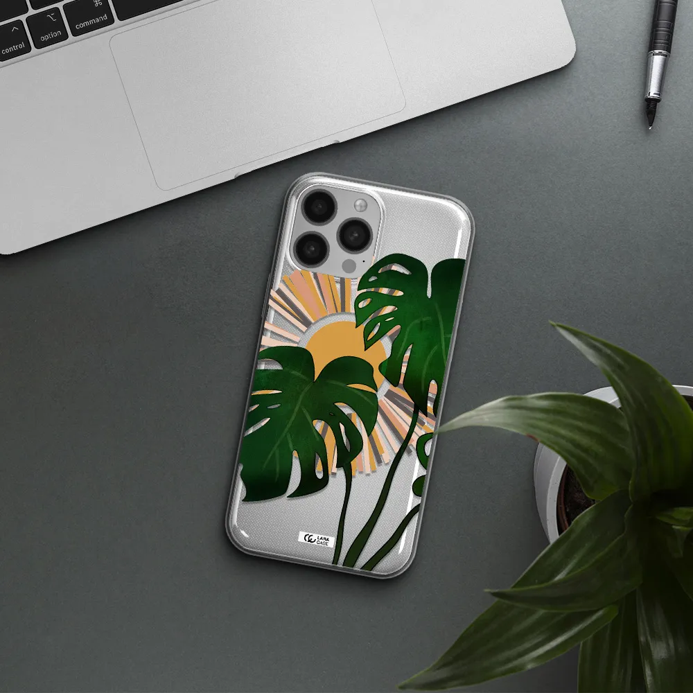 Monstera Leaf Apple iPhone 13 Pro Max Clear TPU Case