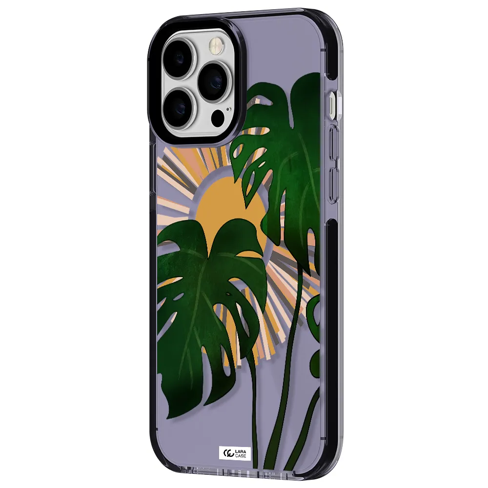 Monstera Leaf Apple iPhone 13 Pro Max impact Lilac Case