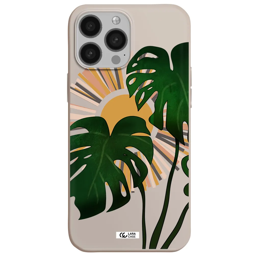 Monstera Leaf Apple iPhone 13 Pro Max Silicone Stone Case