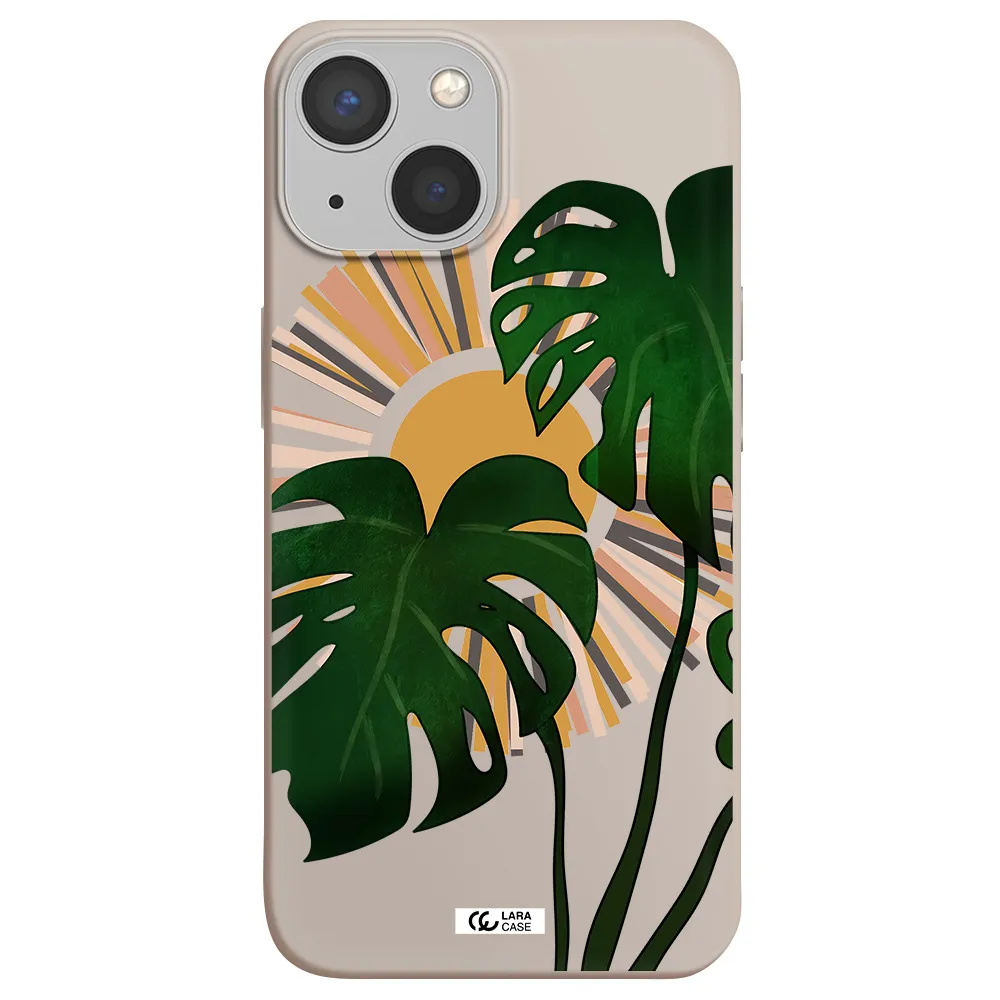 Monstera Leaf Apple iPhone 13 Silicone Stone Case