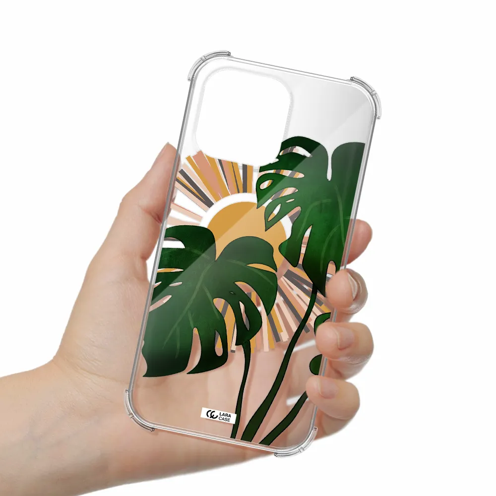 Monstera Leaf Apple iPhone 14 pro Clear PC Case