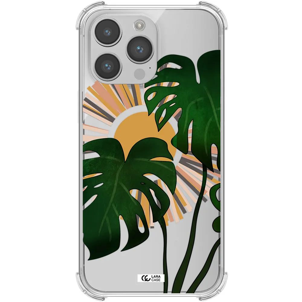 Monstera Leaf Apple iPhone 14 pro max Clear PC Case