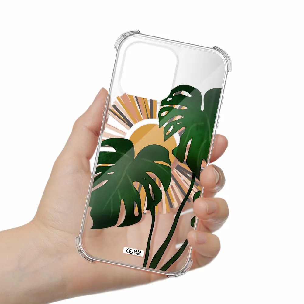Monstera Leaf Apple Iphone 16 Pro Max Clear Pc Case