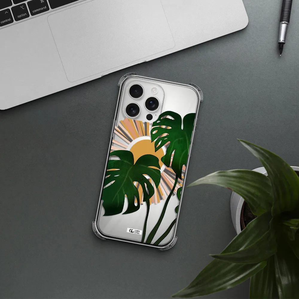Monstera Leaf Apple Iphone 16 Pro Max Clear Pc Case