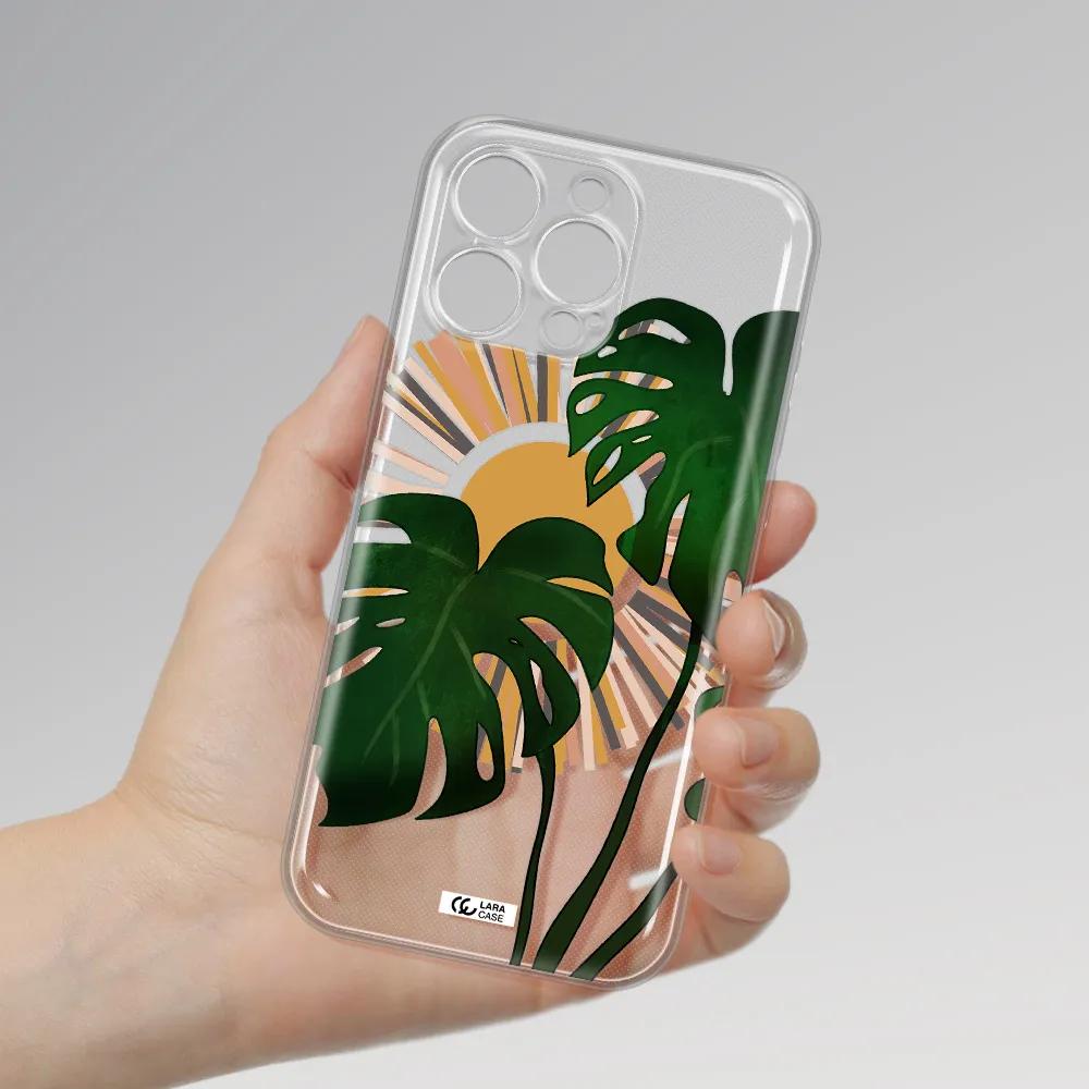 Monstera Leaf Apple Iphone 16 Pro Max Clear Tpu Case