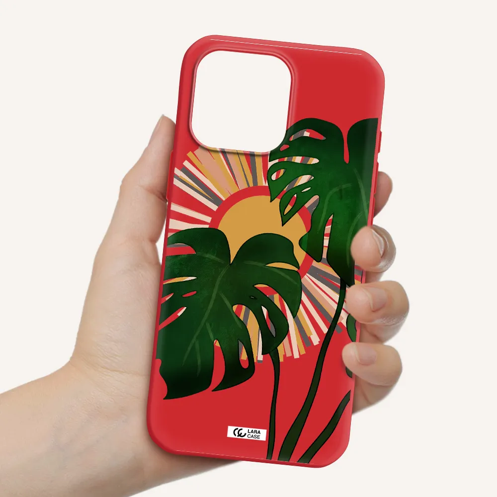 Monstera Leaf Apple Iphone 16 Pro Max Silicone Stone Case