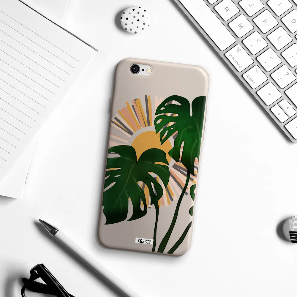Monstera Leaf Apple iPhone 6 Silicone Stone Case