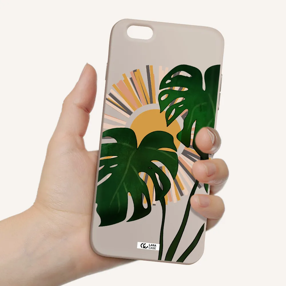 Monstera Leaf Apple iPhone 6S Silicone Stone Case