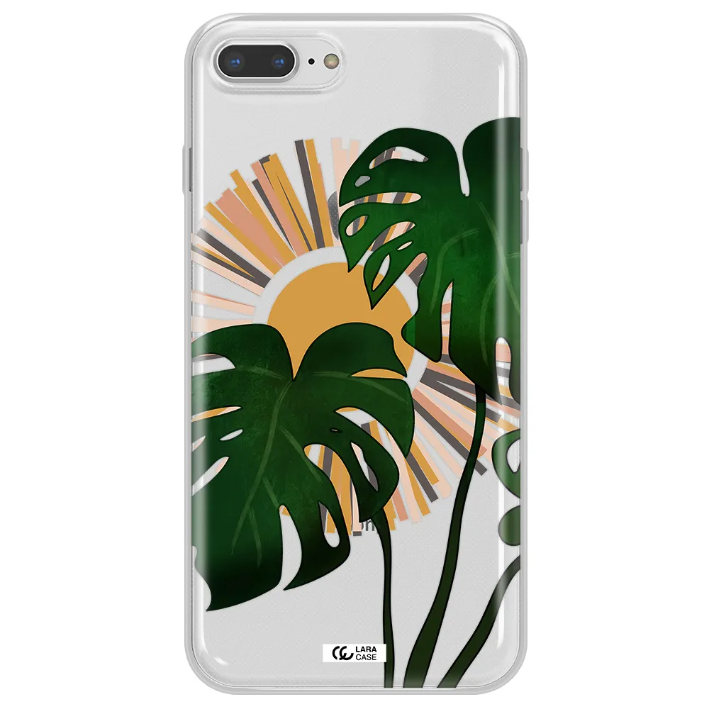 Monstera Leaf Apple iPhone 7 plus Clear TPU Case
