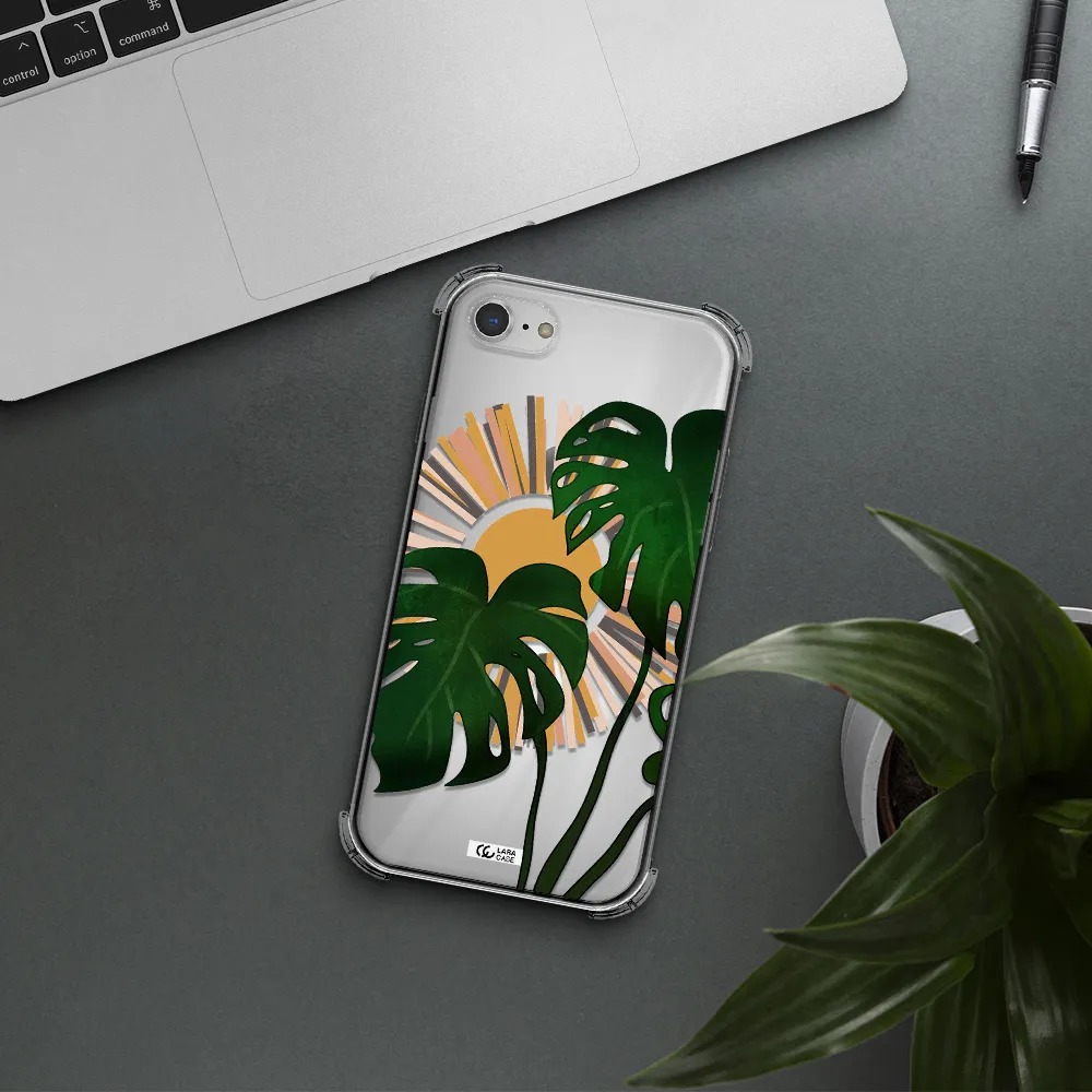 Monstera Leaf Apple iPhone 8 Clear PC Case