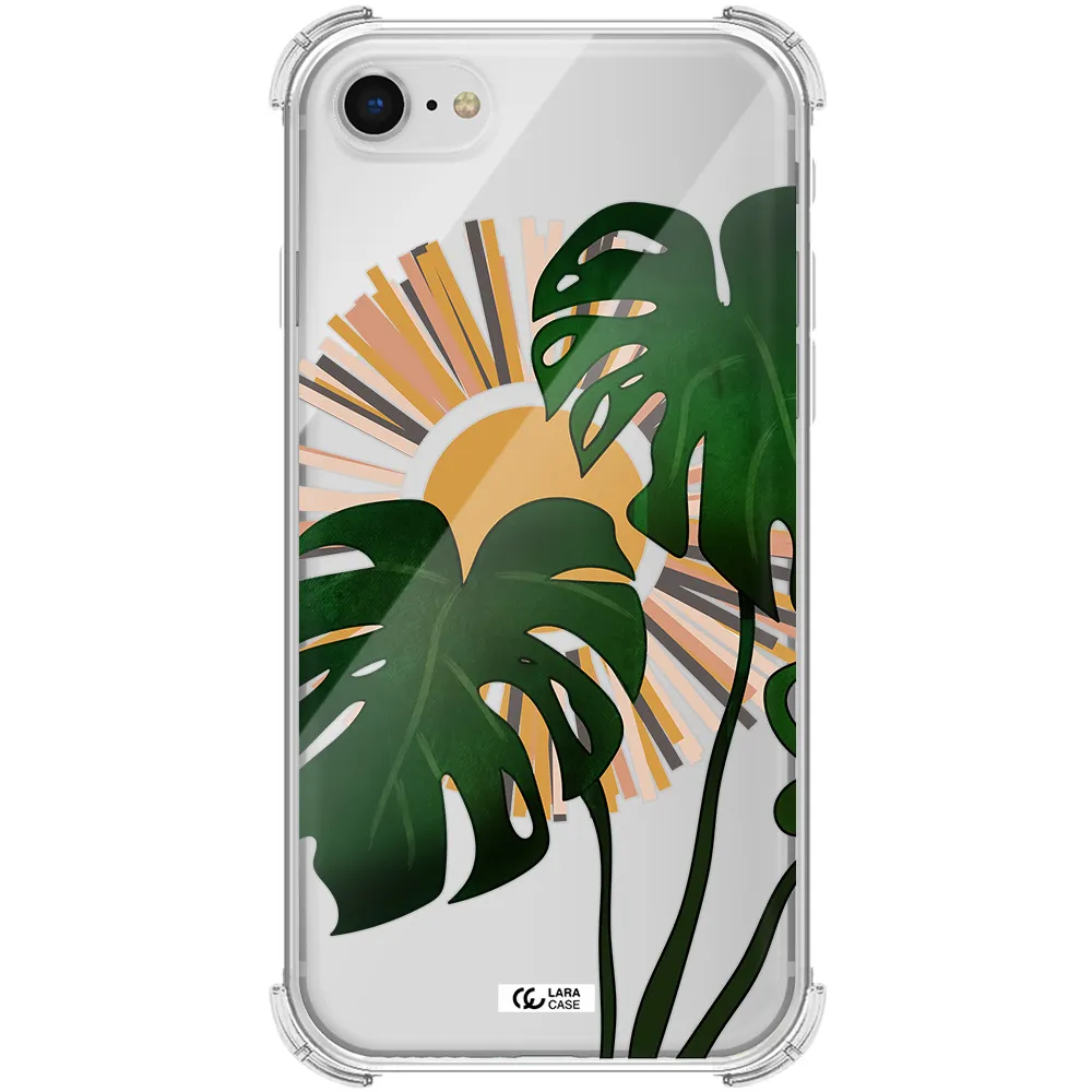 Monstera Leaf Apple iPhone se 2020 Clear PC Case