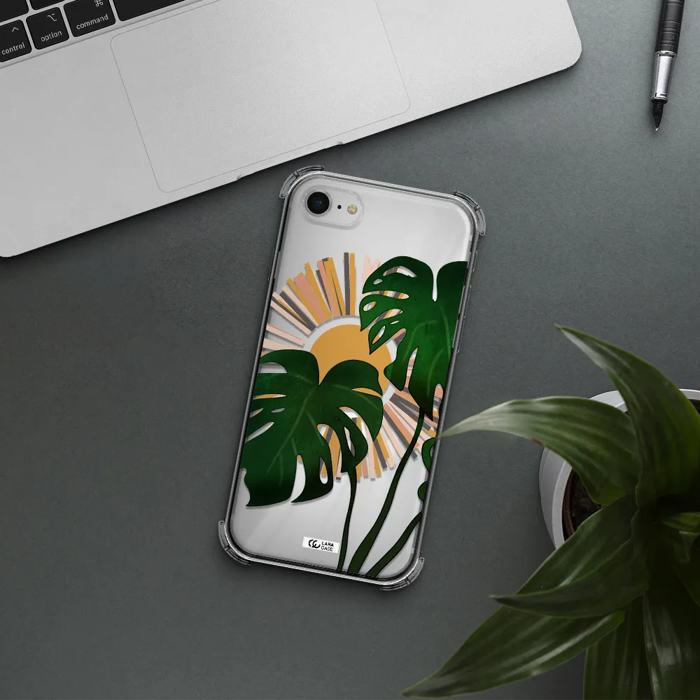 Monstera Leaf Apple iPhone se 2020 Clear PC Case
