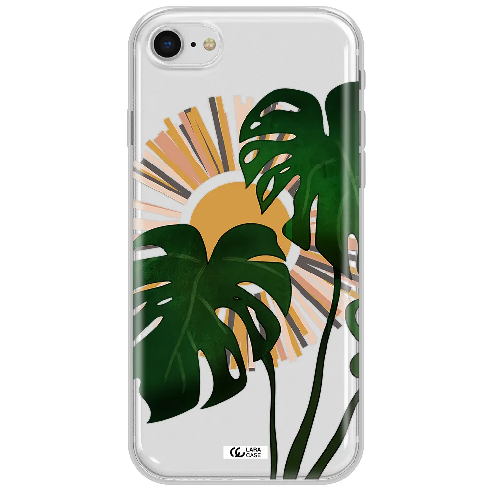 Monstera Leaf Apple Iphone Se 2020 Clear Tpu Case