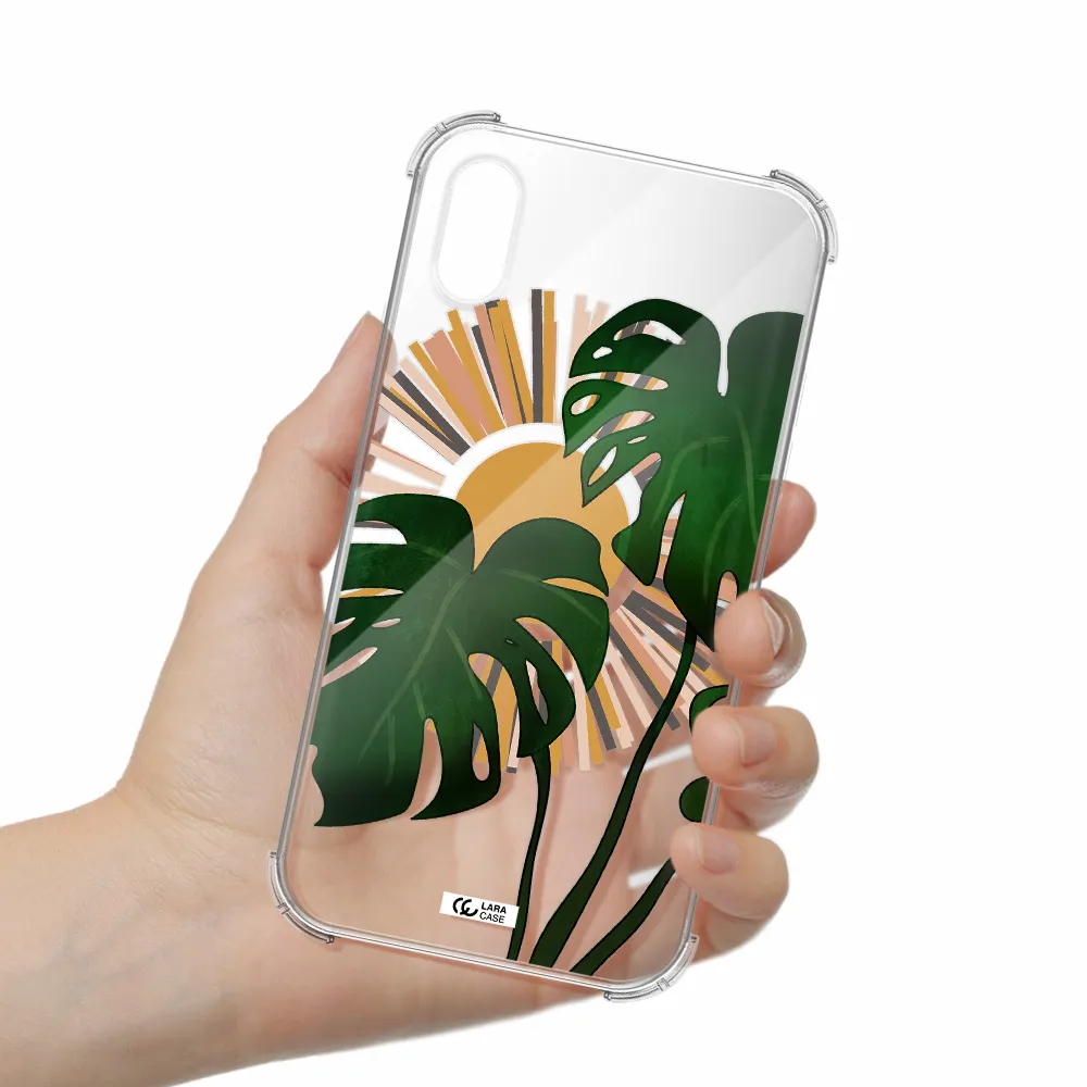 Monstera Leaf Apple iPhone X Clear PC Case