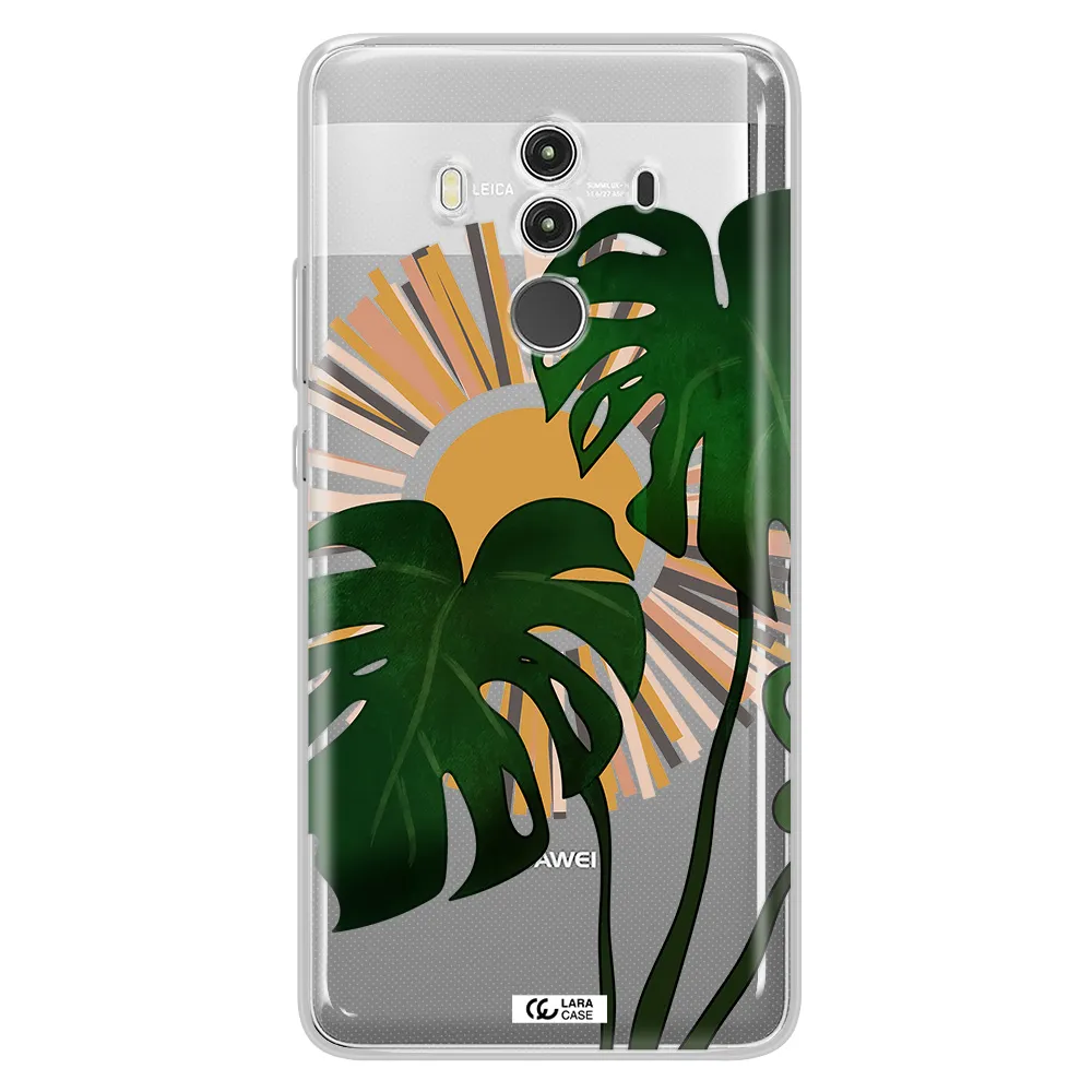 Monstera Leaf Huawei Mate 10 Clear TPU Case