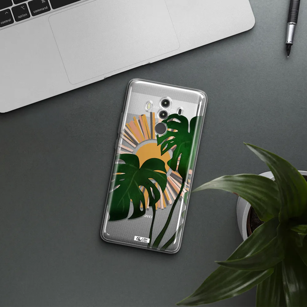 Monstera Leaf Huawei Mate 10 Clear TPU Case