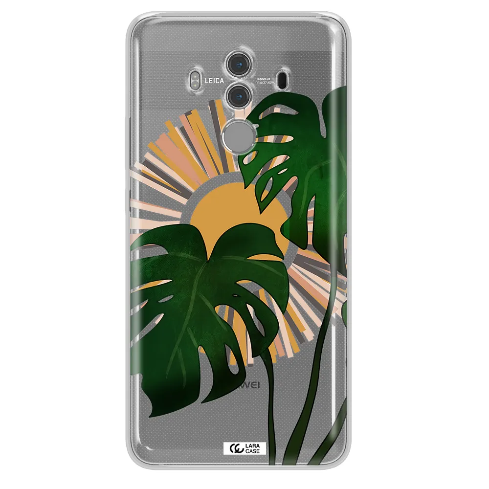 Monstera Leaf Huawei Mate 10 Pro Clear TPU Case