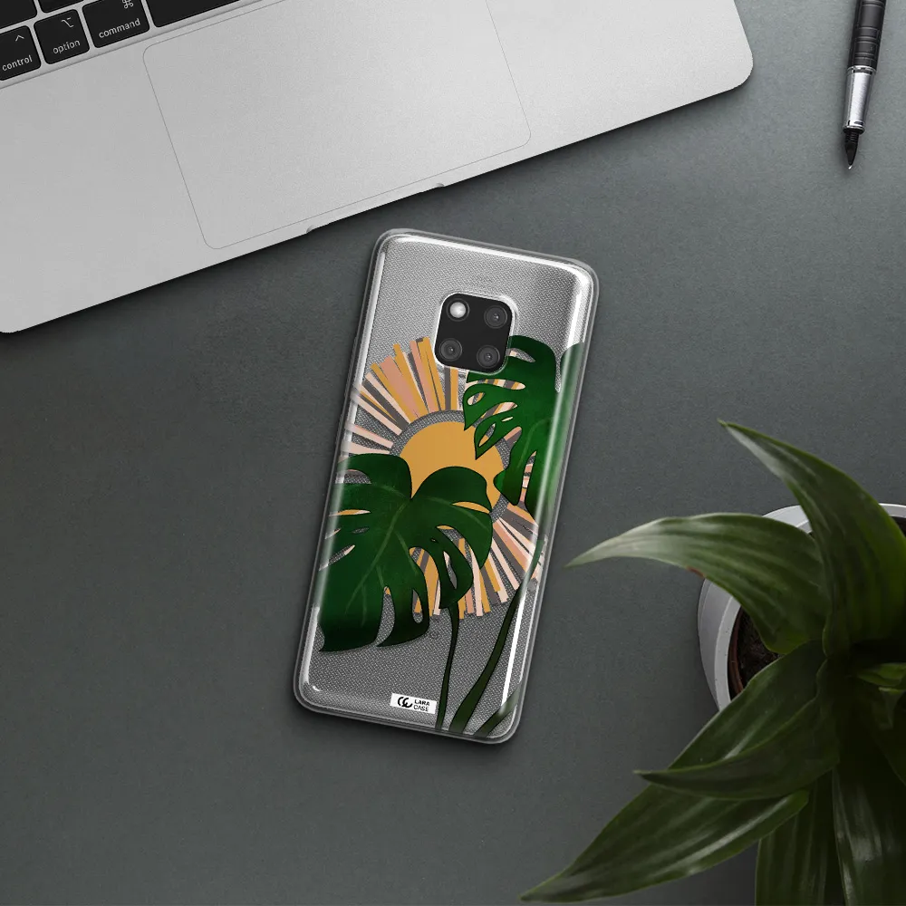 Monstera Leaf Huawei Mate 20 Pro Clear TPU Case