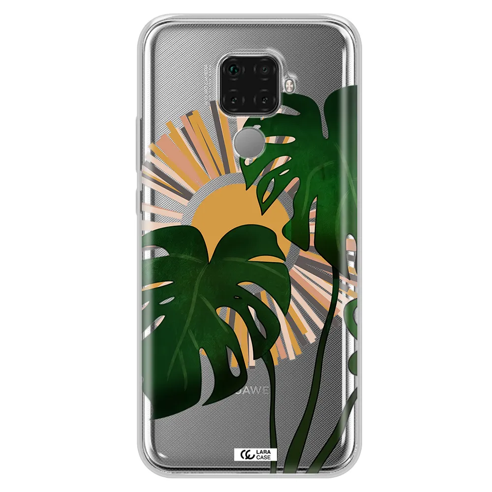 Monstera Leaf Huawei Mate 30 Lite Clear TPU Case