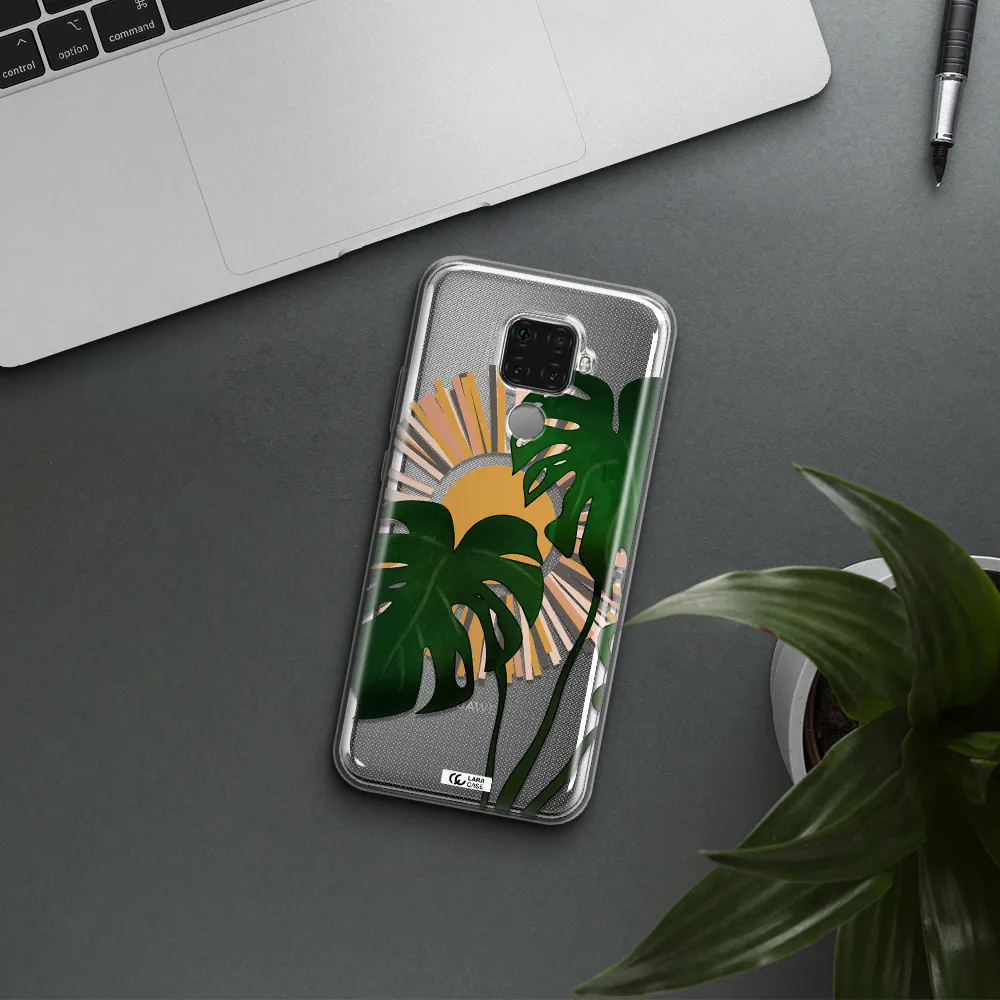 Monstera Leaf Huawei Mate 30 Lite Clear TPU Case