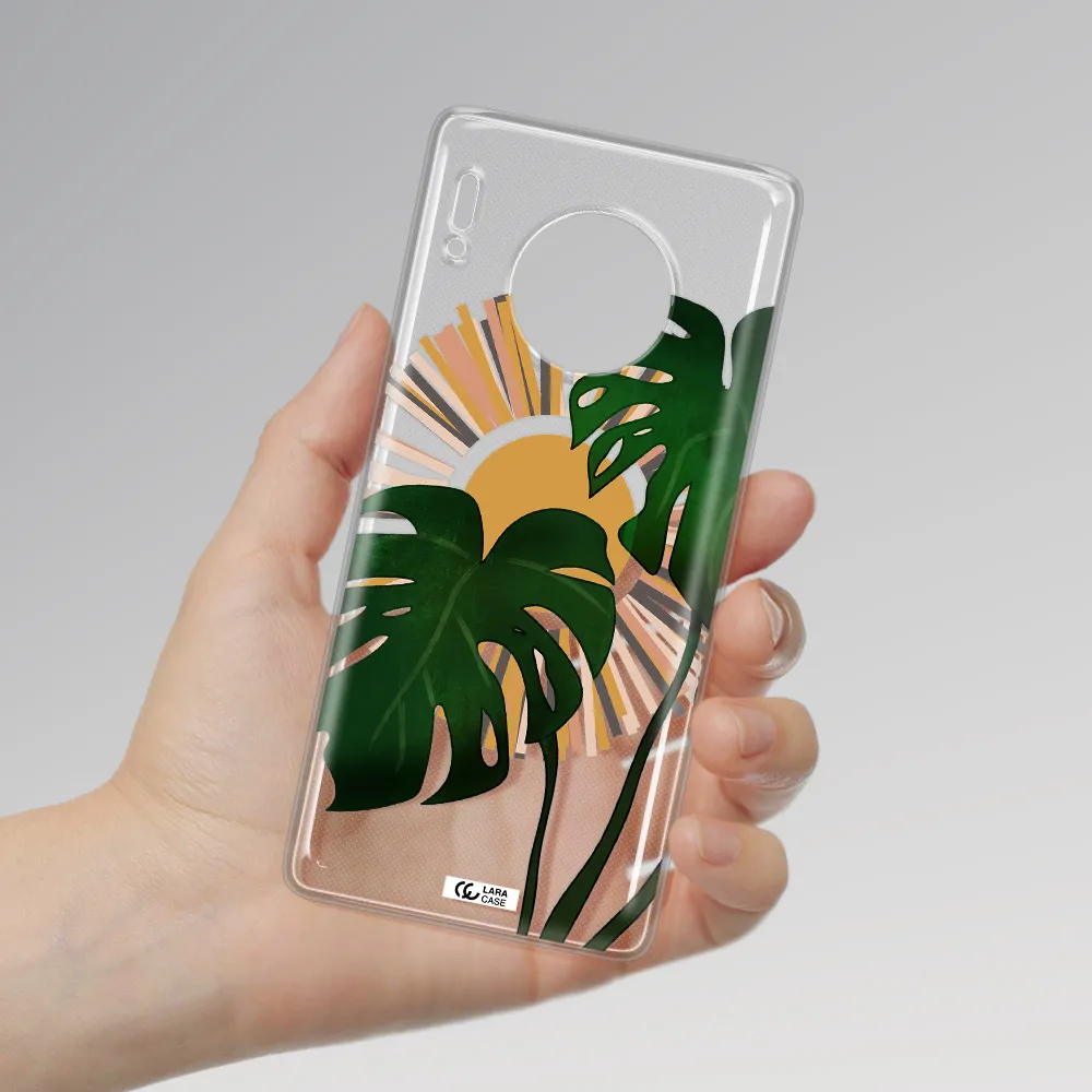 Monstera Leaf Huawei Mate 30 Pro Clear TPU Case