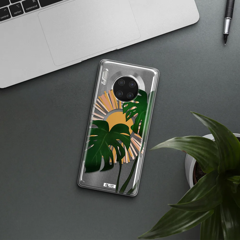 Monstera Leaf Huawei Mate 30 Pro Clear TPU Case