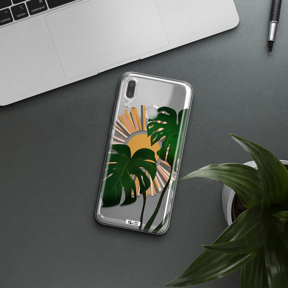 Monstera Leaf Huawei P Smart 2019 Clear TPU Case