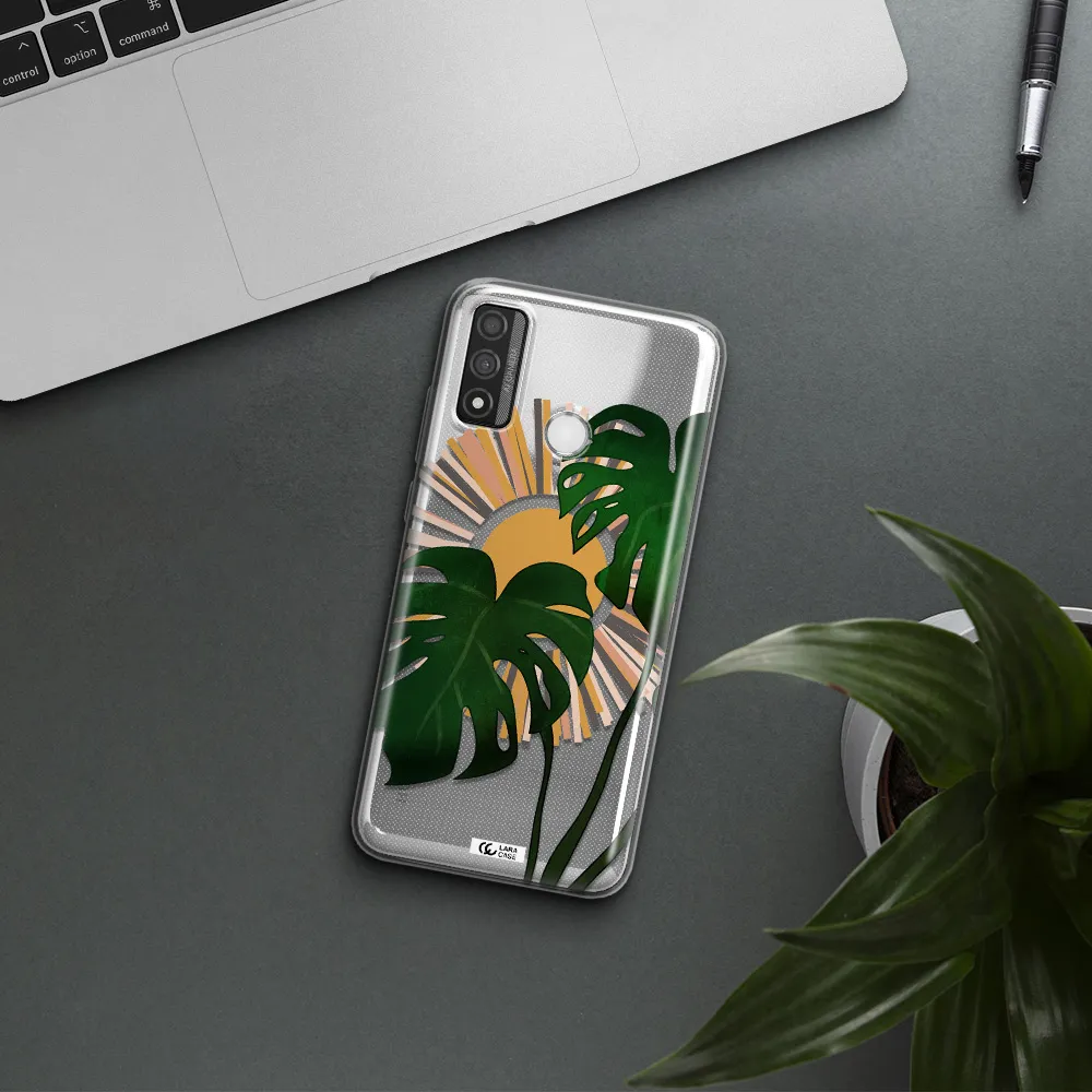 Monstera Leaf Huawei P Smart 2020 Clear TPU Case