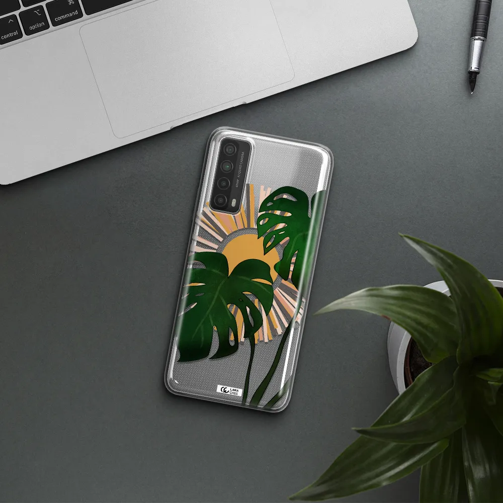 Monstera Leaf Huawei P Smart 2021 Clear TPU Case