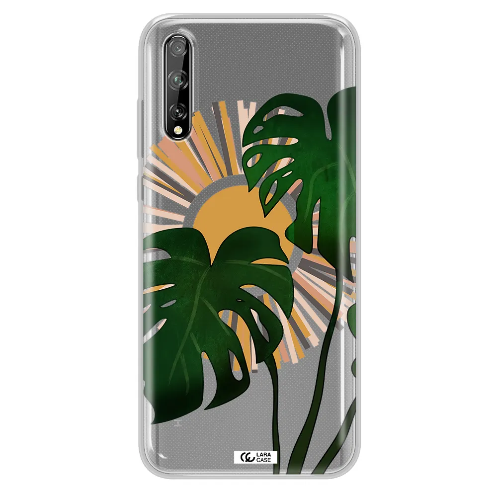 Monstera Leaf Huawei P Smart S Clear TPU Case